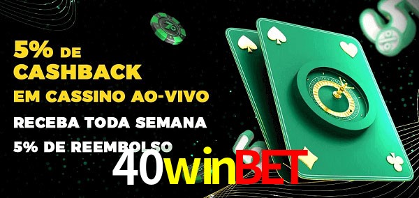 Promoções do cassino ao Vivo 40winbet